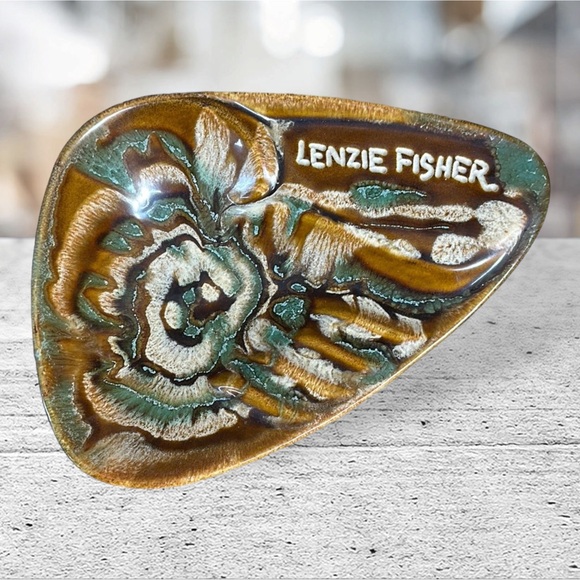 Vintage DRYDEN Pottery Glaze Trinket Dish Ash Tray Hot Springs Arkansas MCM 8.5" - Picture 2 of 8